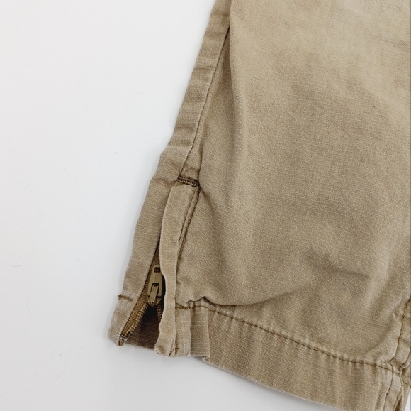 💙 LEE SPORT Boy's Elasticated Waistband Drawstring Khaki Cargo Pants 7 Regular - Picture 2 of 6